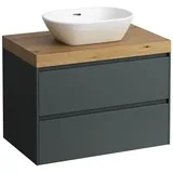 Laufen LANI Waschtischplatte mit Ausschnitt mittig 785x495x580mm, H4065511122611, Farbe: weiß glänzend