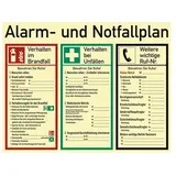 moedel - warnen-sichern-kennzeichnen Alarm-/Notfallplan ASR A1.3/DIN EN ISO 7010/DIN 67510 62 x 48 cm Kunststoff