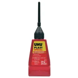 Kunststoffkleber PLAST SPEZIAL, Flasche mit Feindosierspitze mit 30 g