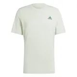 TOFFS adidas Herren Essentials Single Jersey Embroidered Small Logo Tee, Linen Green, XL