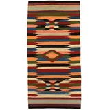 KUHFELL online & NOMAD Orientteppich Nomaden Teppich Kelim Läufer 170 x 75 cm, 100%Wolle, pflanzliche Farben, Handgewebt