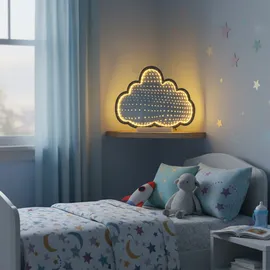 OTTO home LED Dekolicht "Evvina - Wolke", warmweiß, H: 25cm, 1 Stk., Leuchten, Infinity Effekt, Deko für Innen, beidseitig beleuchtet, Nachtlicht
