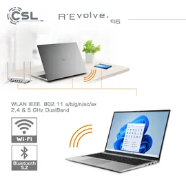 CSL R'Evolve C16 16'' Intel Core i5-1235U 64 GB RAM 500 GB SSD Win11 Pro