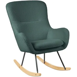 Jimmylee Stillstuhl Rita, Grün, Natur, Schwarz, Textil, Kautschukholz,Kautschukholz, massiv, Uni, 74.5x99x80.5 cm, Füttern, Stillen, Stillsessel