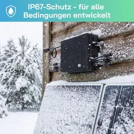 sunniva Balkonkraftwerk Full Black Bifazial 1840 W inkl. TSUN 2000 W Wechselrichter + 4 x 460 W Solarmodule