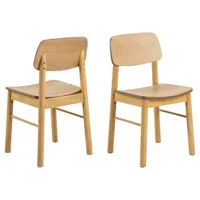 Actona Esszimmerstuhl matt Eiche Lack Furnier, Gestell matt Eiche,