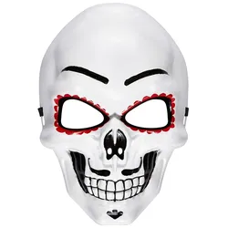 Dia De Muertos Totenkopf Maske In Weiß - OS
