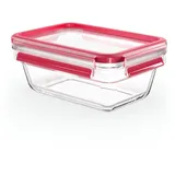 Emsa Clip&Close 850 ml Glas Rot