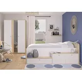 Gami Stauraumbett MATIS 125 x 80 x 207 cm Holz beige