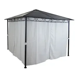 Mendler Hardtop Pergola HWC-C77 3 x 3 m Grau