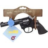 Bauer Spielwaren 4009131 Schrödel J.G. Mustang: Spielzeugpistole für Zündplättchen, ideal für das Cowboy- oder Polizeikostüm, 100 Schuss, 19 cm, schwarz (400 9131)