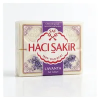 Haci Sakir Seifen-Set Lavendel Kernseife 4x 150 g, 4-tlg., angenehm duftend und schäumend weiß 600 g