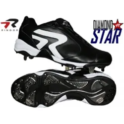 Diamond Star Metall Softball Stollen PTT (Schwarz) SCHWARZ 37