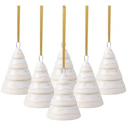like. by Villeroy & Boch Weihnachtsfigur »Ornamente Tannenbaum Winter Glow 6er Set beige« like. by Villeroy & Boch beige