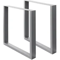 ECD Germany ECD-Germany Tischbeine Grau, Metall, 70x8x72 cm, Esszimmer,