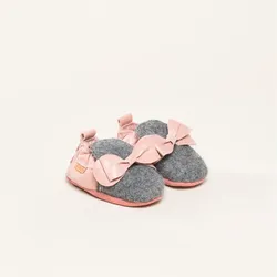 Gottstein Krabbelschuhe Bow Baby Hausschuh - grey - 1819