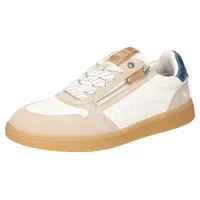 Mustang Shoes Sneaker, Retro Sneaker, Schnürschuh mit Außenreißverschluss beige 41 EU