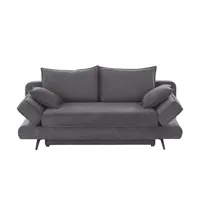 bobb Schlafsofa Henny de Luxe ¦ grau ¦ Maße (cm): B: 206 H: 91 T: 110