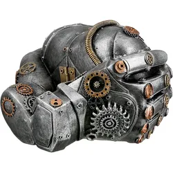 GILDE Poly Skulptur Steampunk Herz in Händen H=12cm