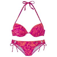 VENICE BEACH Push-Up-Bikini Damen Orange/Pink 40 Cup B