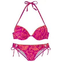 VENICE BEACH Push-Up-Bikini Damen Orange/Pink 40 Cup B