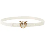 PINKO Damengürtel Leder gold/weiß 85