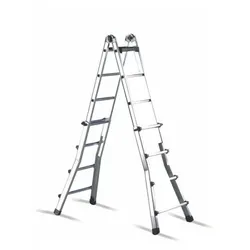 Aluminium-Teleskop-Leiter mit 2 x 6 Stufen, Höhe min/max 0,97m/3,00m, 8,5