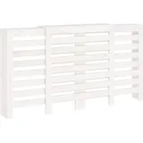 vidaXL Heizkörperverkleidung Weiß 210x21x85 cm Massivholz Kiefer