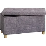 MID.YOU Truhenbank Sizos L Grau 76 x 40 x 38 cm