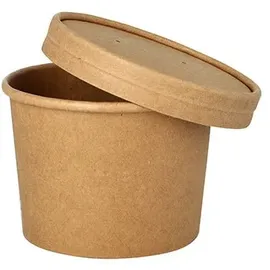 Papstar Suppenbecher Pappe rund 350 ml Ø 9,8 cm 25 St. Braun