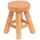 creedwood Kleiner Pflanzen HOCKER Malik | Mahagoni Holz, 19cm | Natur Blumenhocker, Deko Schemel, Rundhocker, Naturholz Beistellhocker
