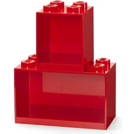 LEGO Regal Brick Shelf 2-tlg. rot