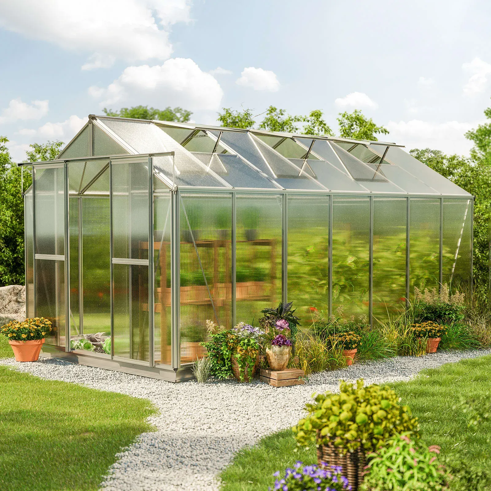 GFP Hobby 259 x 449 cm Serra, 8 mm lastre alveolari a doppio strato - (GFPV00089)