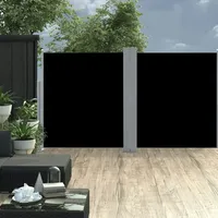 VidaXL Ausziehbare Seitenmarkise 140 x 600 cm schwarz 48454