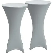 Beautissu Stehtischhusse Stella Silber Ø 80 cm