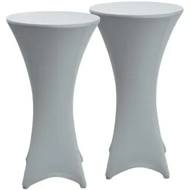 Beautissu Stehtischhusse Stella Silber Ø 80 cm
