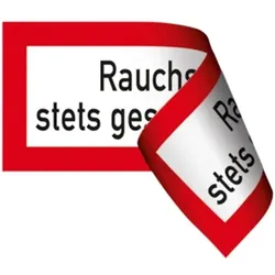 Aufkleber Rauchschutztür stets geschlossen halten, Folie, doppelseitig, 210x74 mm