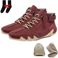 Qosigote Orthopädische, wasserdichte & rutschfeste Leder-Barfußschuhe, Ergonomischer, Sofortige Linderung Für Die Füße (Weinrot,39) - 39 EU