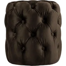 deluke Sitzhocker BADOR Samt 42 x 46 x 42 cm Dunkelbraun