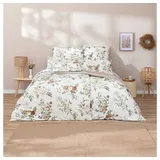 Estella Bettwäsche Perla 135 x 200 cm Jersey Weiß Elfenbein