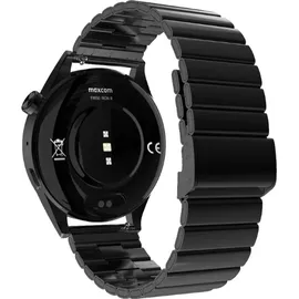 Maxcom FW66 BT 51 mm Metallgehäuse schwarz Metallarmband grau One Size