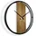 OEM Loft Oval 80 cm 3D Wanduhr Braun