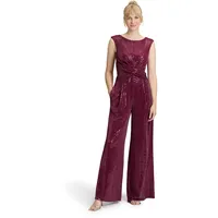 Vera Mont Damen Jumpsuit im Glitzer-Look 46, Rot/Grau - 46W