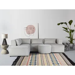 Ecksofa LEONIQUE "Alexane L-Form", beige, B:267cm H:70cm T:207cm, Sofas, zusammengesetzt aus Modulen, in vielen Bezugsqualitäten und Farben.