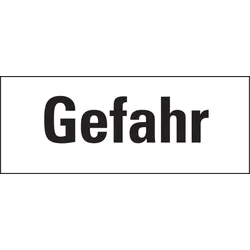 Gefahrstoffetiketten, Signalwort: Gefahr, auf Rolle à 500 Stück - 50x20 mm Folie selbstklebend