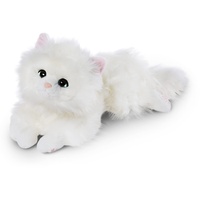 NICI Kuscheltier Katze Meowlina 45 cm liegend I weiße Plüschtier I Flauschige Spielzeug Katze I Stofftier für Kuscheltierliebhaber – 48091