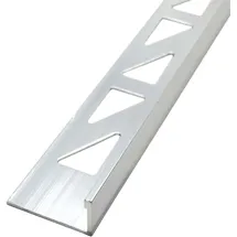 Dalsys Fliesenschiene Aluminium (eloxiert, Silber matt 2,5m x 10mm, Winkelprofil