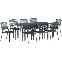 VidaXL Garten Essgruppe Anthrazit Stahl