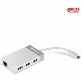 TRENDNET TUC-ETGH3 USB-C to Gigabit Adapter + USB Hub