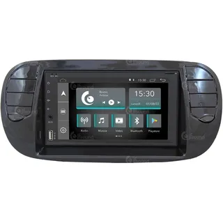 Autoradio für FIAT 500 Pre-restyling Gloss Black Innenraum (2007–2015) Android GPS Bluetooth WiFi USB DAB+ Touchscreen 6.2" 8core Carplay AndroidAuto